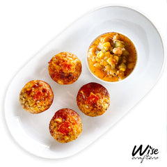 Kohlrabi Kimchi Quinoa Quiche with Tomato Chickpea Chutney