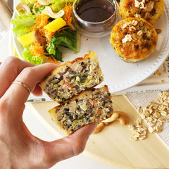 Organic Quinoa Quiche with Tomato Chickpea Chutney