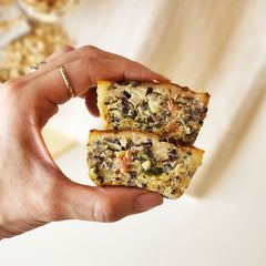 Organic Quinoa Quiche with Tomato Chickpea Chutney