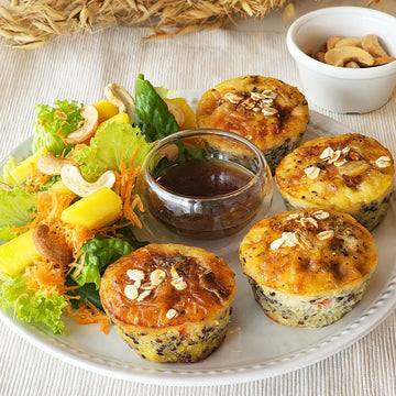 Organic Quinoa Quiche with Mango Salad